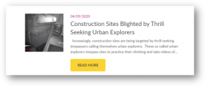 Urban Explorers on building sites